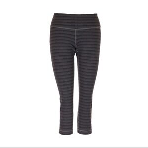Lululemon Wunder Under Crop II Leggings Stripe Deep Coal Gray Luon 4 Yoga Pants